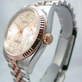 ROLEX DATEJUST TWO TONE 18K PINK GOLD JUBILEE DIAMOND DIAL 116231