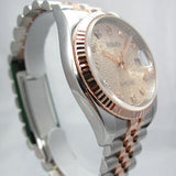 ROLEX DATEJUST TWO TONE 18K PINK GOLD JUBILEE DIAMOND DIAL 116231