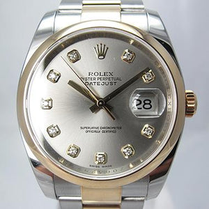 ROLEX DATEJUST TWO TONE W/ DIAMOND DIAL