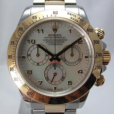 ROLEX TWO TONE DAYTONA MOTHER OF PEARL 116523