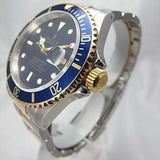 ROLEX TWO TONE 18K & STAINLESS STEEL SUBMARINER BLUE 16613