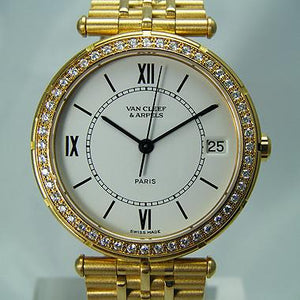 VAN CLEEF ARPELS DIAMOND 18K DRESS WATCH